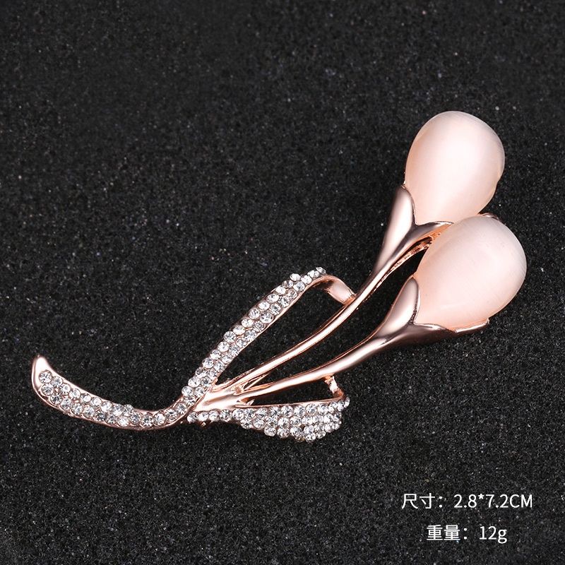 Ghim Cài Áo Đính Đá opal Cao Cấp