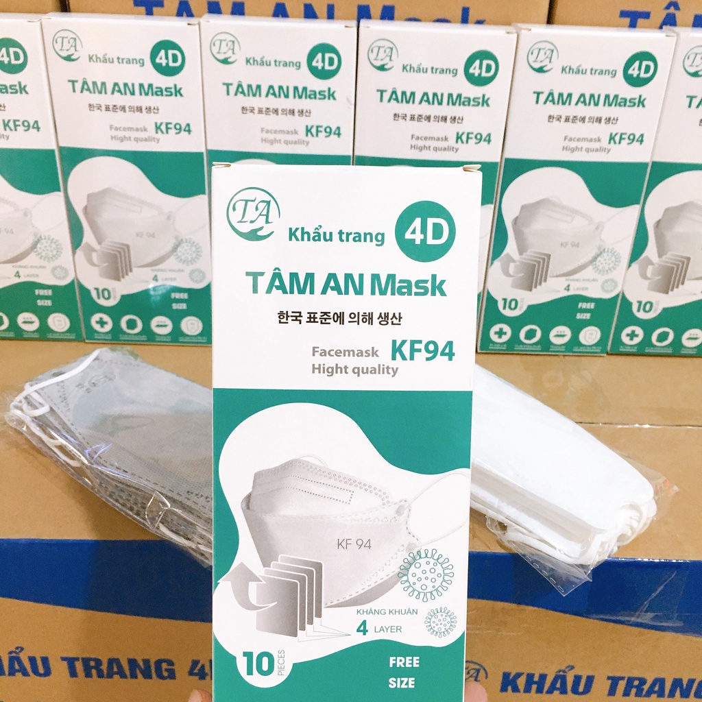 Khẩu trang 4D KF94 Hàn Quốc chống bụi mịn và kháng khuẩn