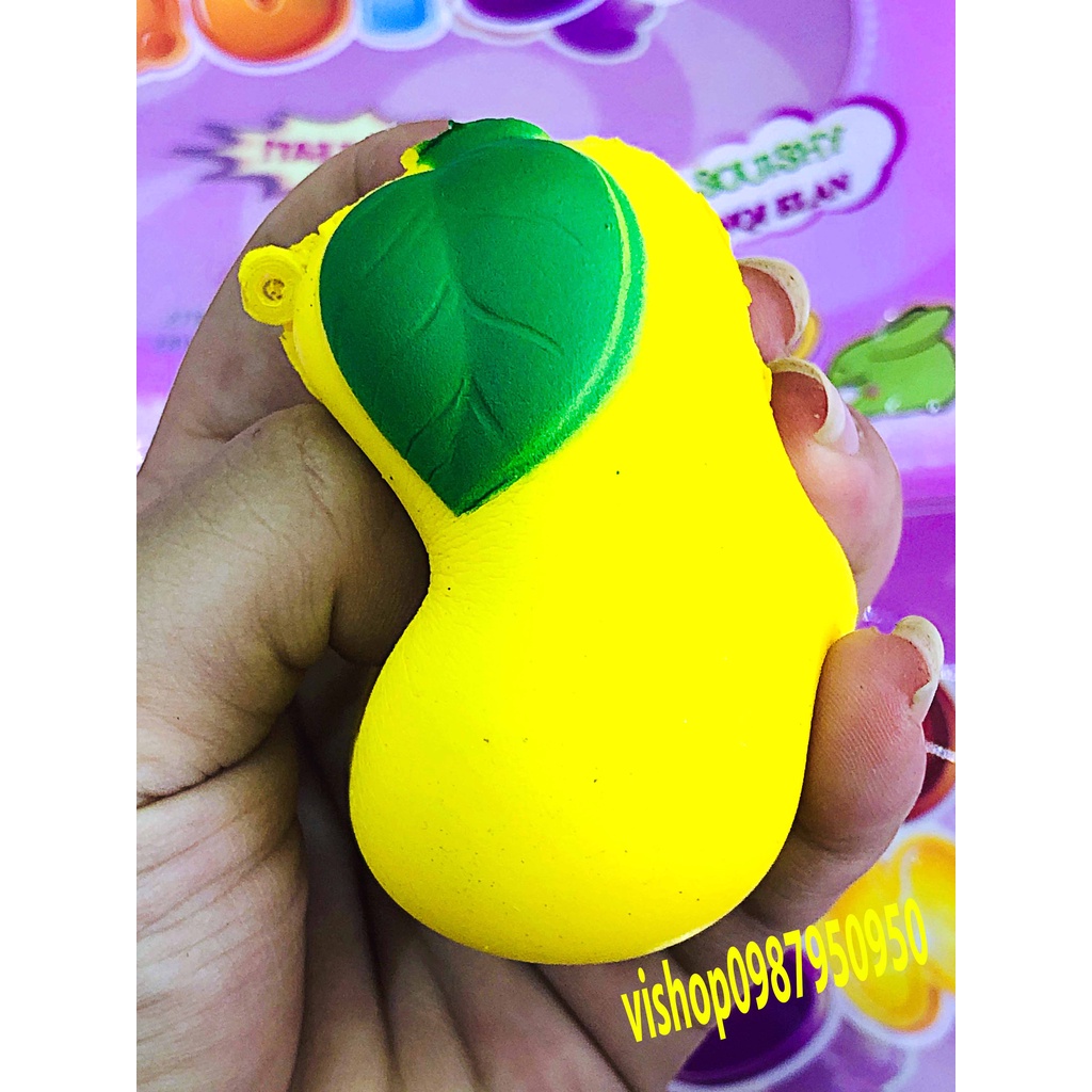 Squishy JUMBO Hình QUẢ LÊ Đồ Chơi Xốp Giảm Stress Hình mềm mịn dễ Thương đàn hồi Cho Bé