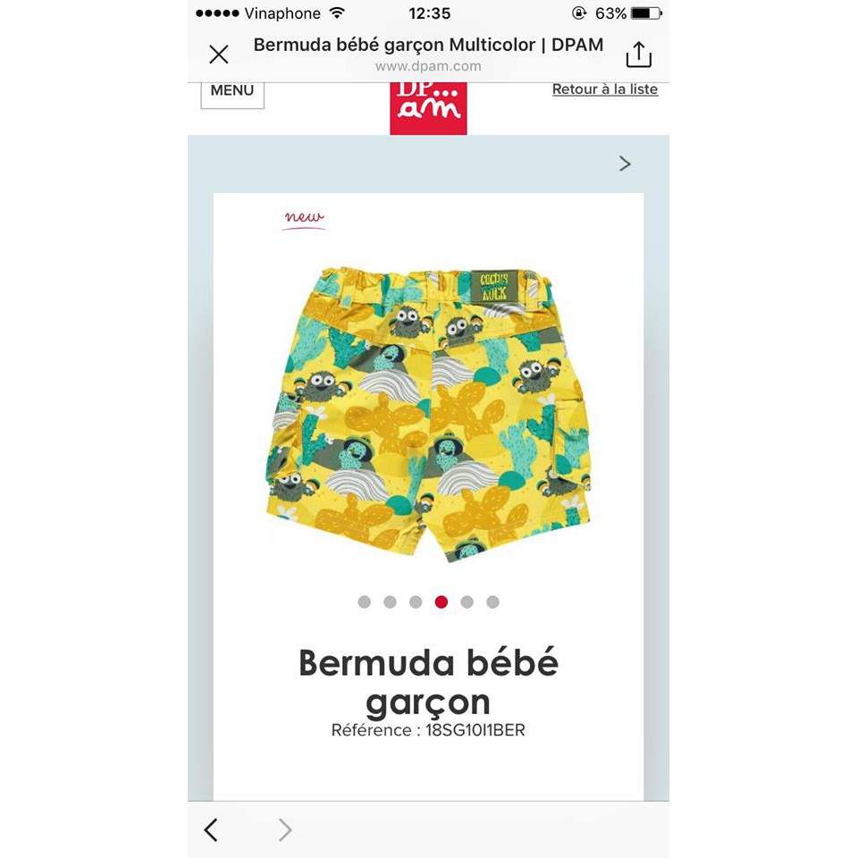 Quần bé trai họa tiết xương rồng