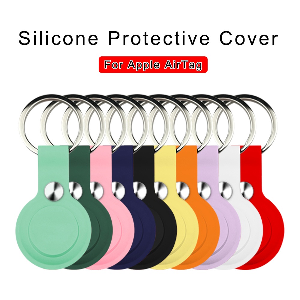 ❀Simple❀ Vỏ bảo vệ hộp sạc tai nghe Airtags Tracker bằng silicon mềm chống sốc chống trượt chống rơi nhiều màu sắc