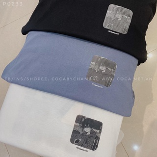 [P0233] Áo thun cotton dày in hình WIDGET form rộng (Có sẵn/Ảnh thật)