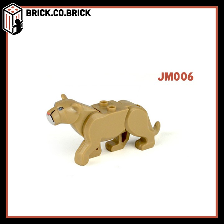 JM005 Đồ chơi lắp ráp minifigure và nonlego mô hình động vật và thú rừng xanh Cọp, Báo, Hổ, Cá mập, Cá sấu- Animals