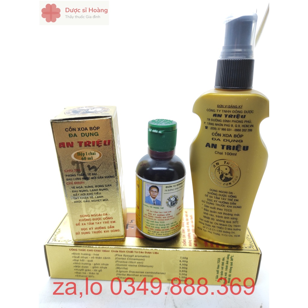 Cồn Xoa Bóp An Triệu - Chai 100ml