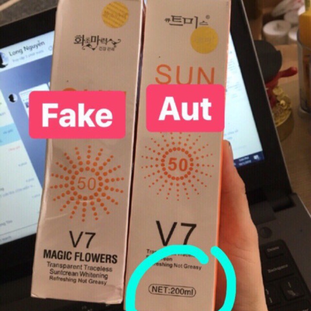 xịt chống nắng Sun Screen V7 xịt 1 phát  lên tone- trắng da,  ko bết dính, k trôi , cam kết 100% chính hãng Hàn Quốc