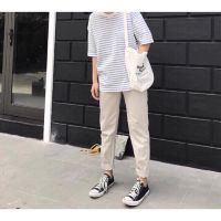 Quần kaki nữ suông cạp chun