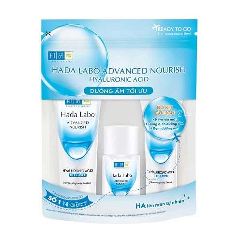 Hadalabo Bộ dưỡng ẩm Advanced Nourish Hyaluronic Acid Travel Kit 47g