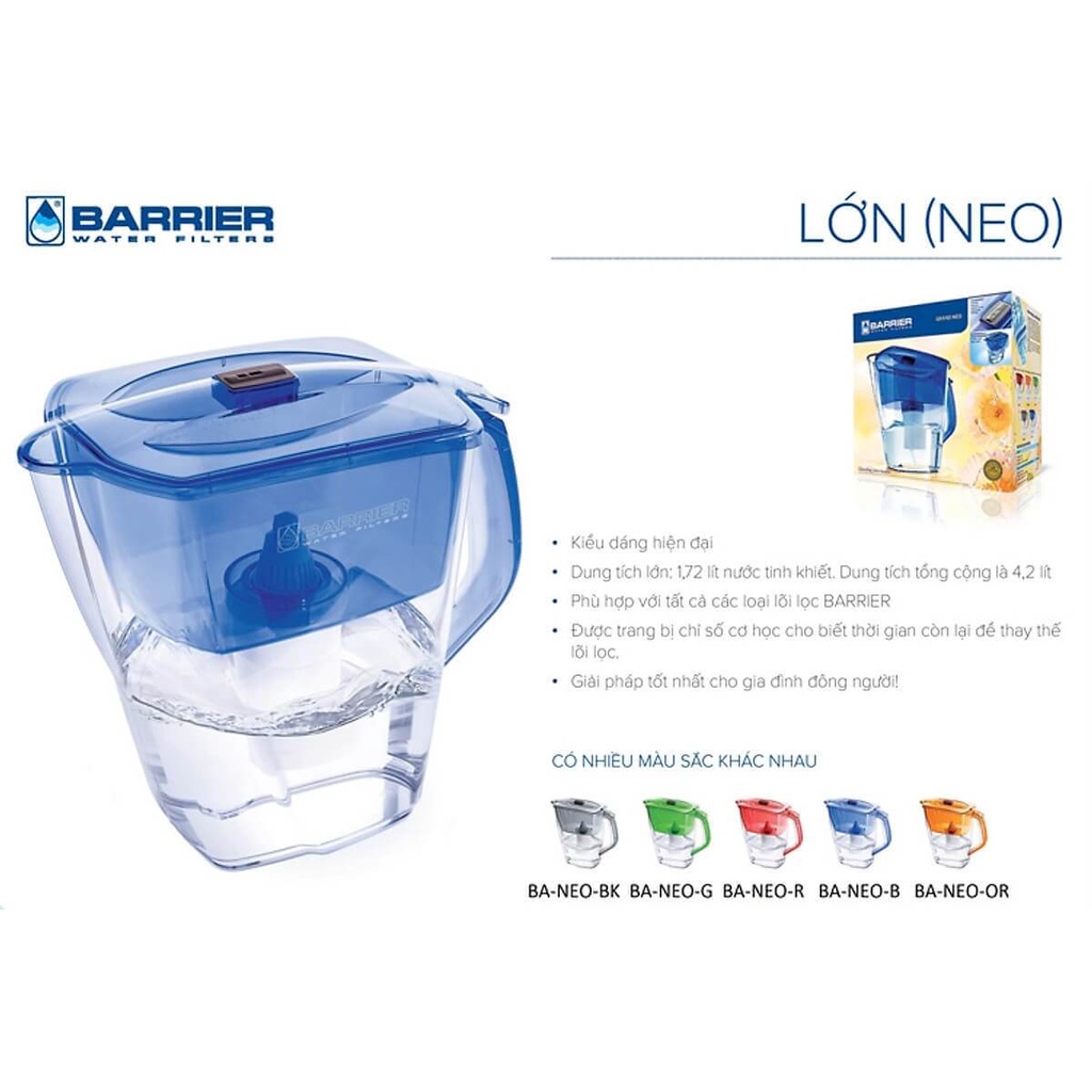 Bình Lọc Nước Barrier Grand Neo - BA-NEO-B 4.2 Lít