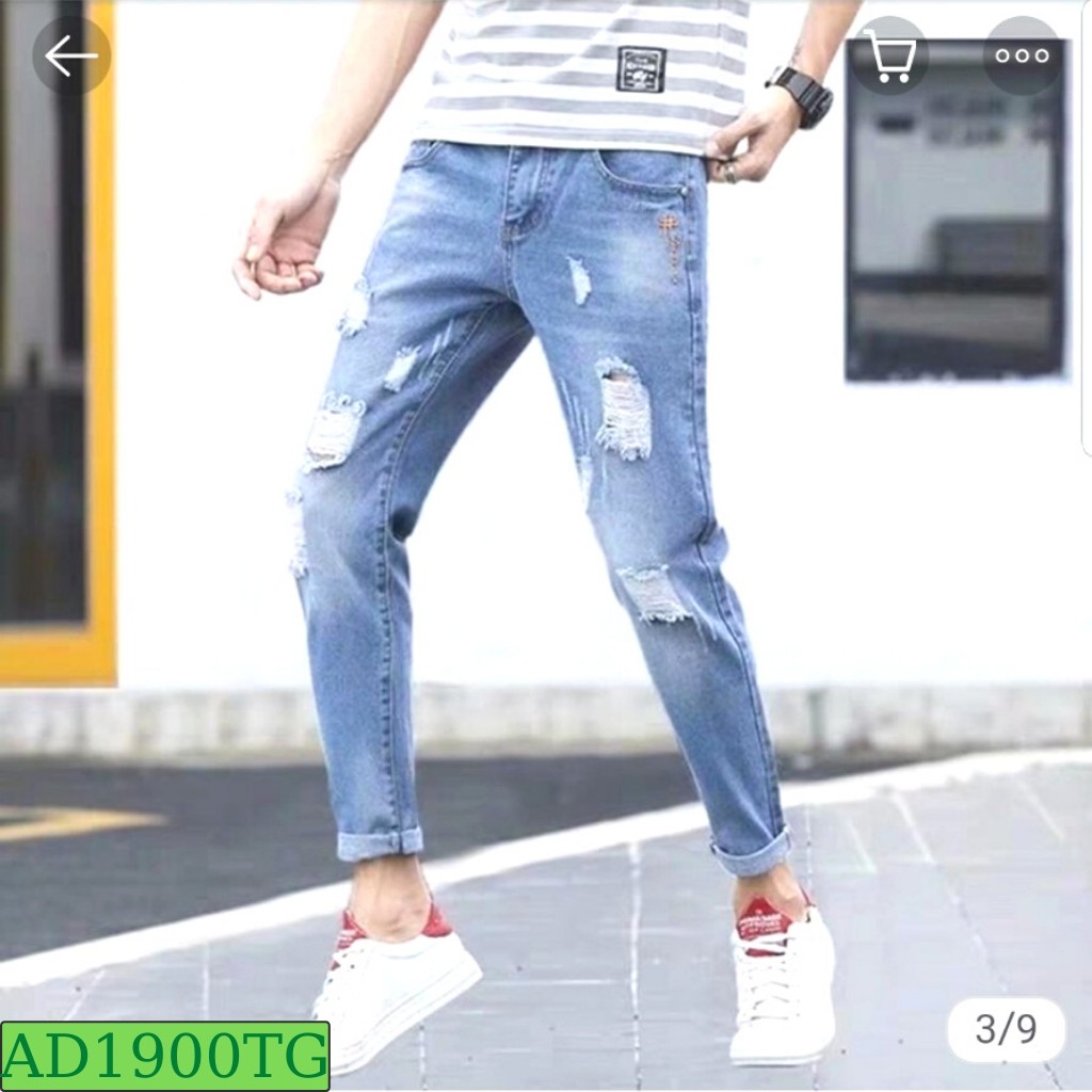 Quần Jean Nam Chất Bò Phong Cách Hàn Quốc Dành Cho Các Bạn Trẻ MS2606 | BigBuy360 - bigbuy360.vn