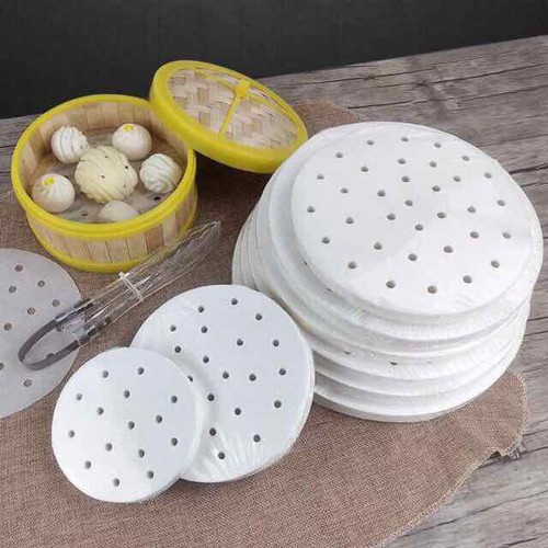 [Công nghệ làm bánh] Giấy chống dính chuyên dụng lót xửng hấp, nồi chiên không dầu, hấp bánh bao