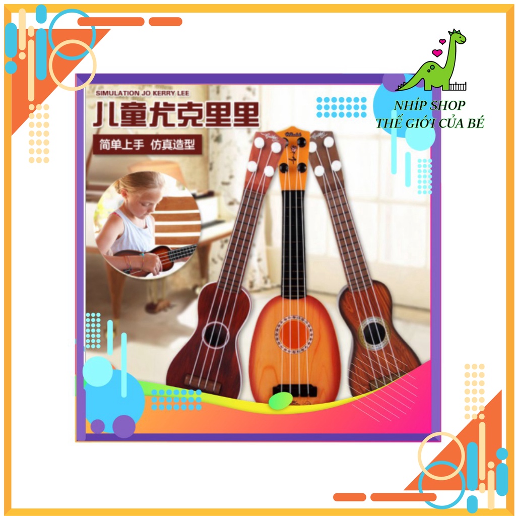 Đàn Guitar mini cho bé - Ukulele nhạc cụ mầm non đồ chơi