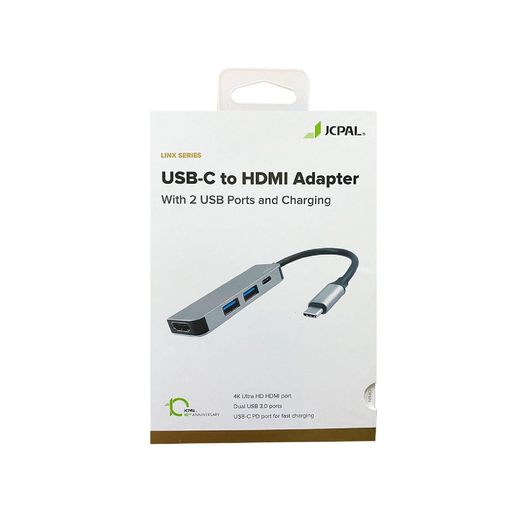 Cổng chuyển JCPAL Linx C USB-C to HDMI ft Charging 4 in 1 đa năng cổng chuyển đổi HDMI, USB