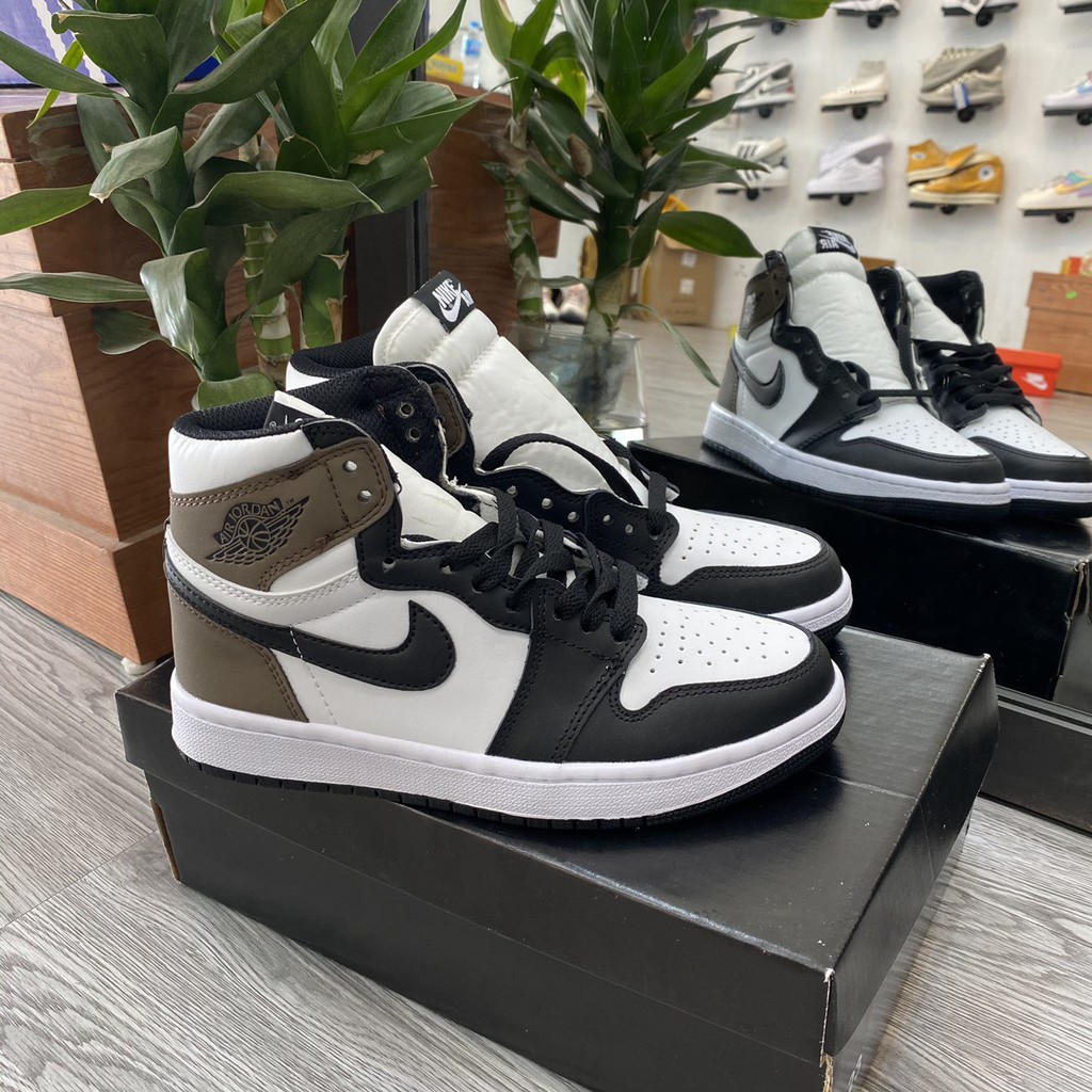 Giày Air Jordan 1 Retro High Dark Mo_cha, Giày JD 1 Dark Mo_cha Full size nam nữ, Giày thể thao Jordan 1 nâu đen cao cổ