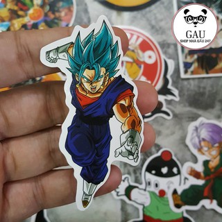 Mẫu A - 50 miếng sticker Dragon Ball dán nón BH, vali, laptop, xe, .... sticker Anime