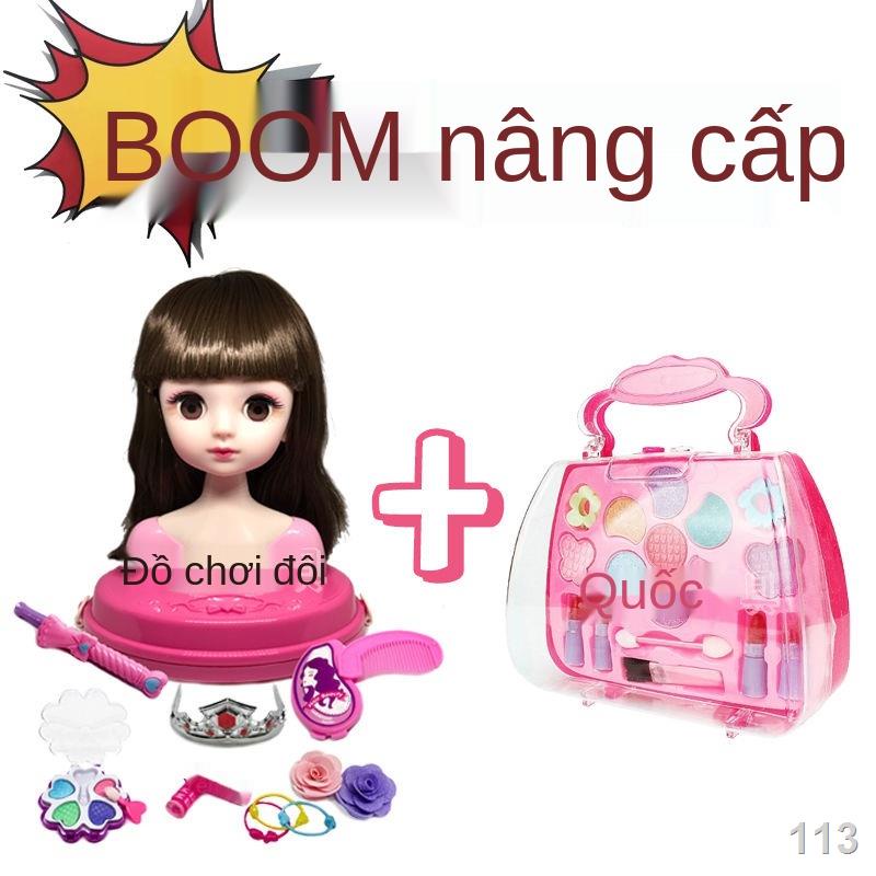 Tập Chải Tóc Bán Thân Barbie Bộ Trang Điểm Búp Bê Cô Gái Công Chúa Đồ Chơi Trẻ Em Món Quà Sinh Nhật 3 ~ 6 Tuổi