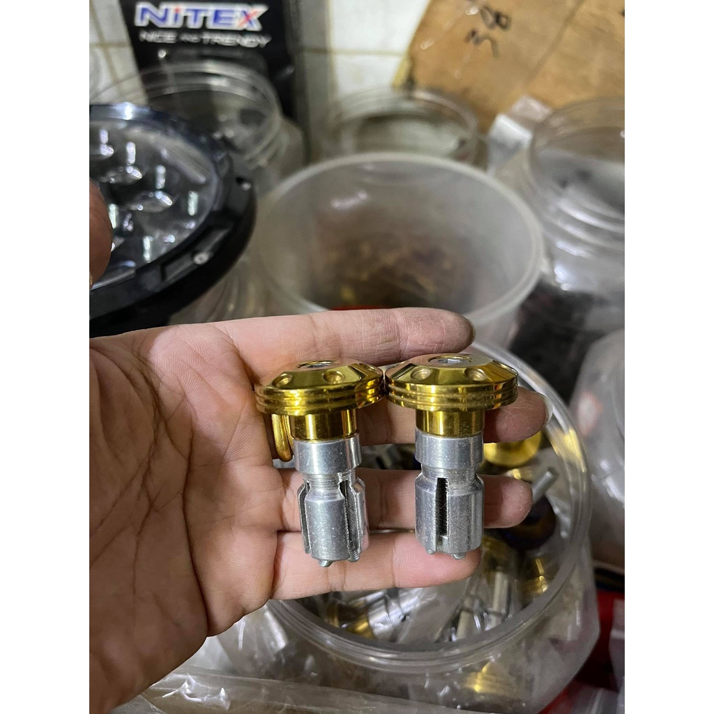 Gù inox 304 mẫu thái lan xi vàng có ắc nhôm thông dụng nhiều dòng xe gắn trực tiếp