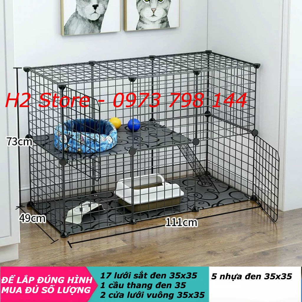 [TẶNG CHỐT] Quây chuồng chó mèo, tấm nhựa trong suốt, lưới sắt, thép nhiều màu
