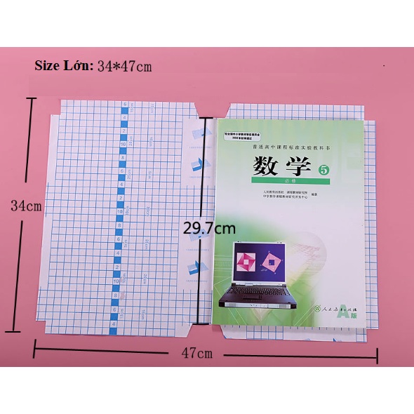 Set 10 Tờ Decal 3D Tự Dính Bọc Sách Vở Học Sinh Trong Suốt Nhiều Size 25x34,30x43,34x47cm Chống Nước,Chống Rách