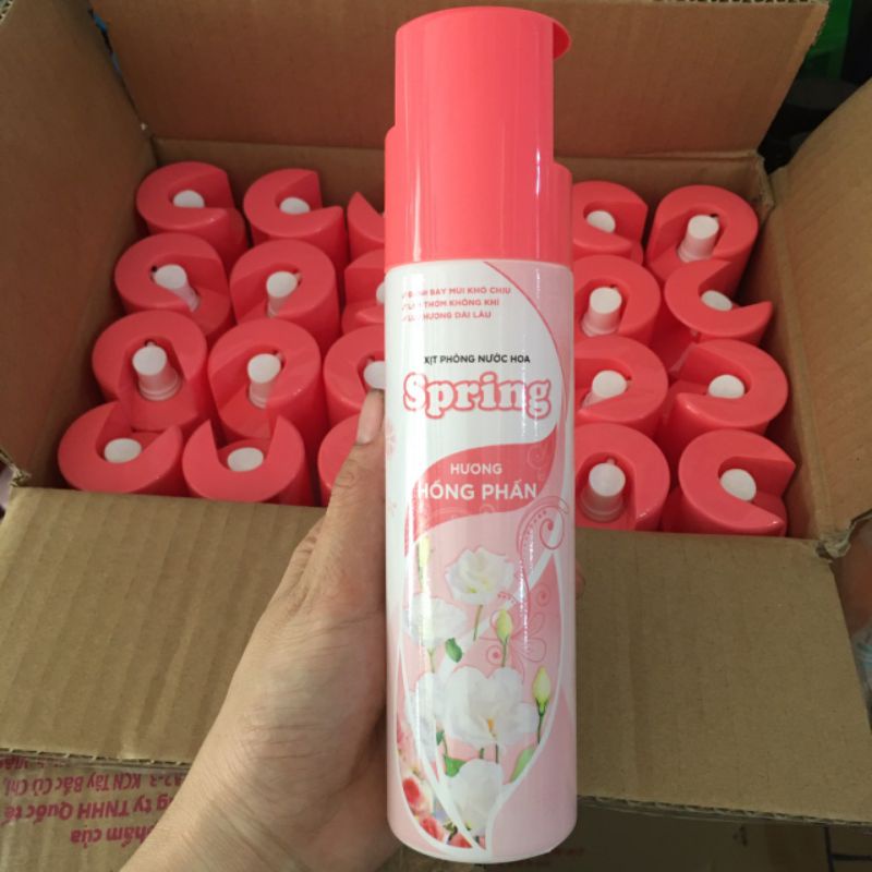 Nước xịt phòng Spring hương Hồng phấn chai 225ml