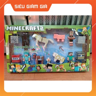 Bô Sưu Tập Lego Các Nhân Vật Trong Minecraft My World Zombie Wolf Ocelot Endermen