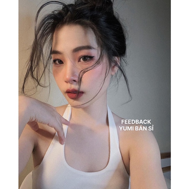 Áo Croptop Nữ Cổ Yếm [FREESHIP] 🦋 Áo Croptop Ba Lỗ Co Giãn Ôm Body Hai Dây Dành Cho Nữ Ulzzang