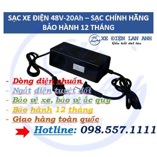 Sạc xe điện Libecta - Sạc chính hãng - Bảo hành 12 tháng