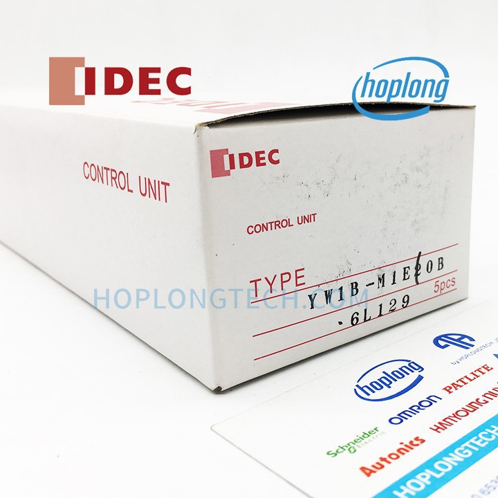 YW1B-M1E10B Nút nhấn không đèn phi 22 IDEC nhấn nhả 1NO màu đen