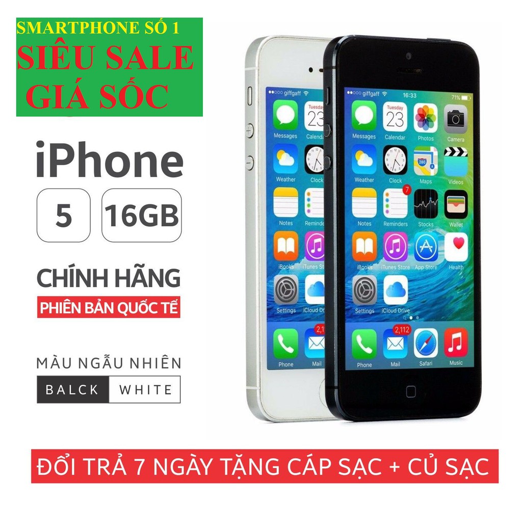 điện thoại Iphone 5 32G máy Quốc tế, máy thiết kế sang trọng