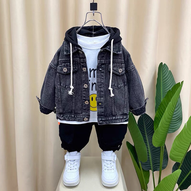 Áo khoác bò cho bé trai - Áo khoác jean bé trai cực chất - Chất liệu Jean bò mềm - Mã MIM-105 | MIMO KIDS