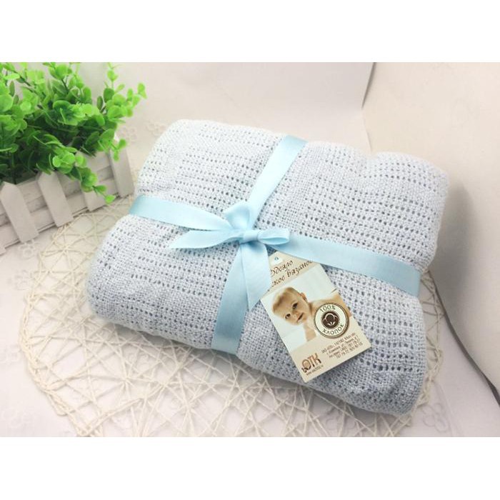 Chăn Lưới Cotton Xuất Nga Cho Bé 1.2 - 1.6 Mét (Chỉ Còn Vàng)