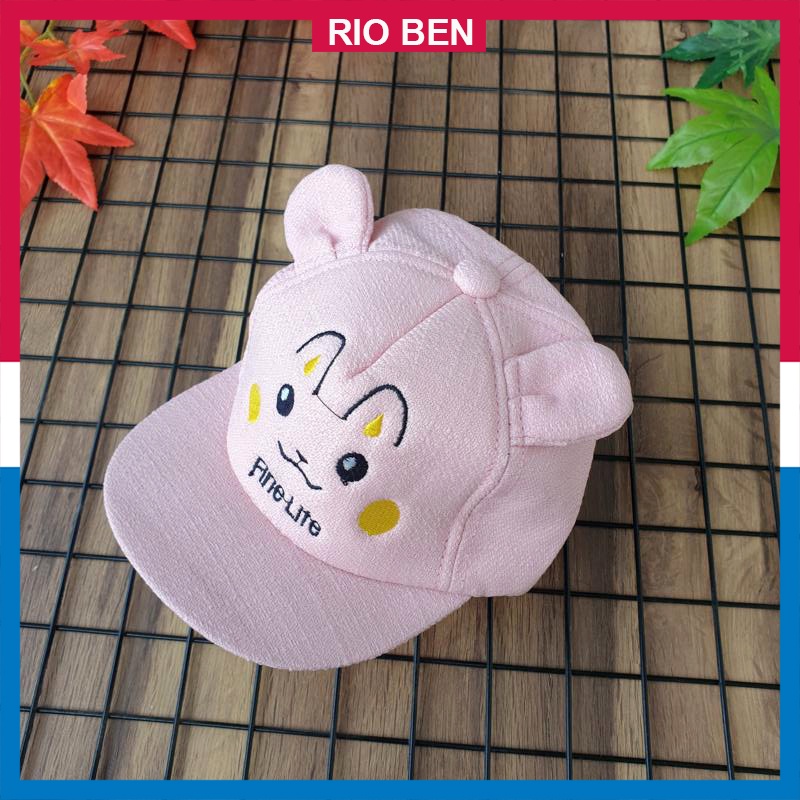 Nón vải có tai mềm dễ thương cho bé, cho bé nhỏ dưới 2 tuổi RBN021