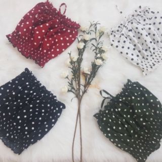 Áo kiểu ống chấm bi