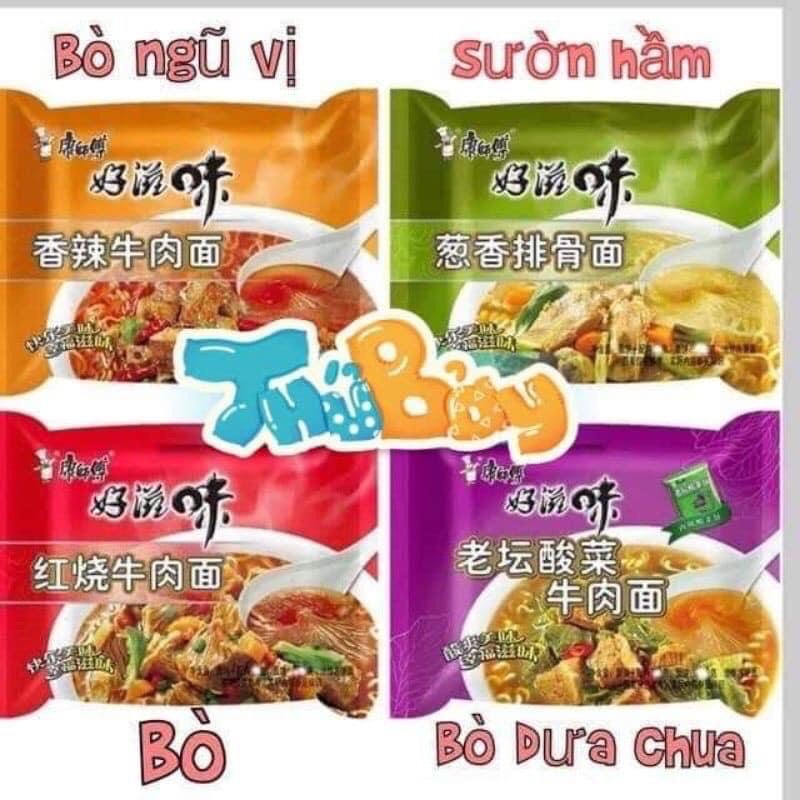 Mì bò Khang sư Phụ mix đủ màu.