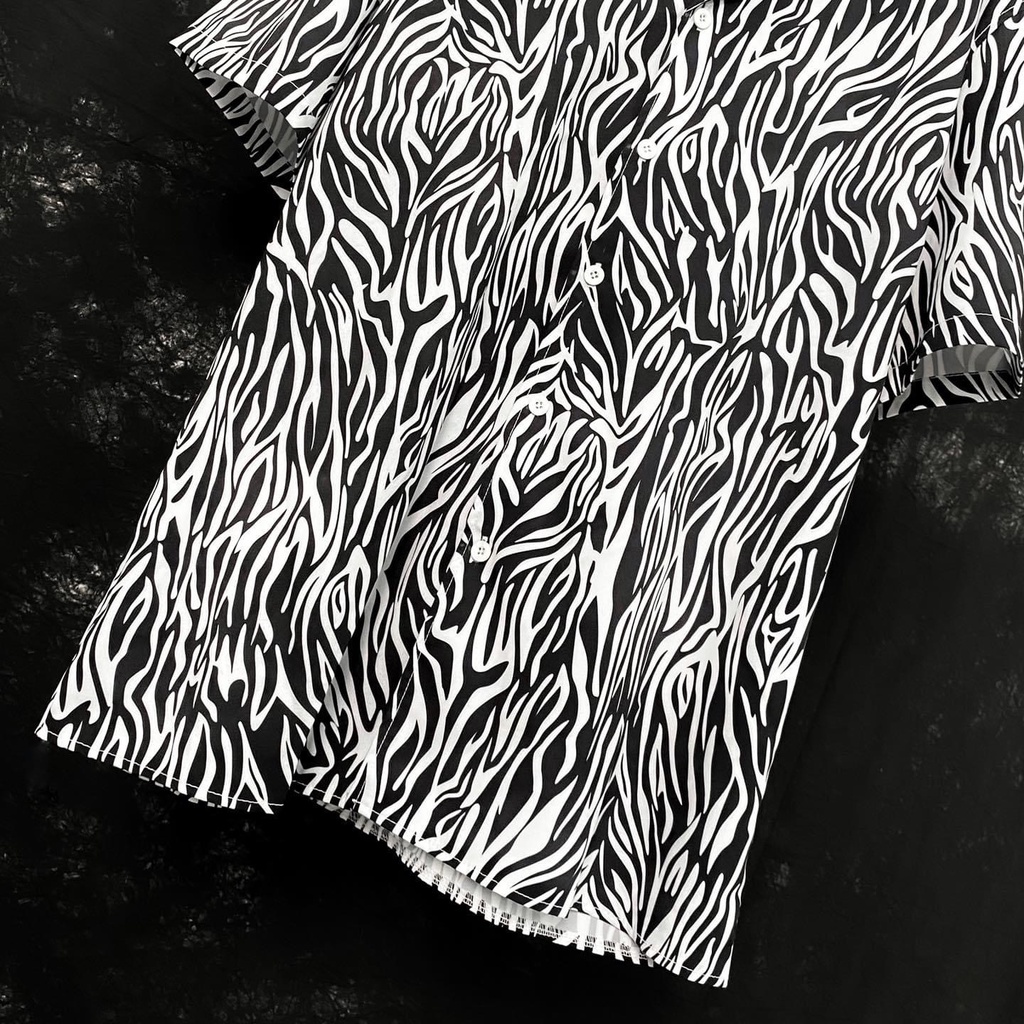 Áo sơ mi hoạ tiết Ngựa Vằn Fullbox MSW Town , sơ mi ngắn tay form rộng nam nữ unisex | BigBuy360 - bigbuy360.vn