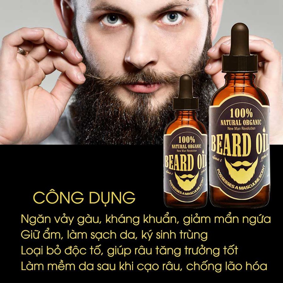 Minoxidil 5% Combo dầu dưỡng râu Beard oil