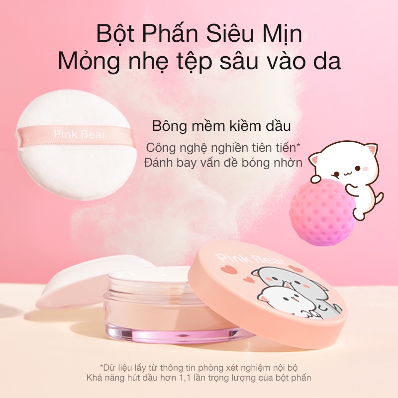 Phấn Phủ Dạng Bột Pink Bear Kiềm Dầu Powder 7g | BigBuy360 - bigbuy360.vn