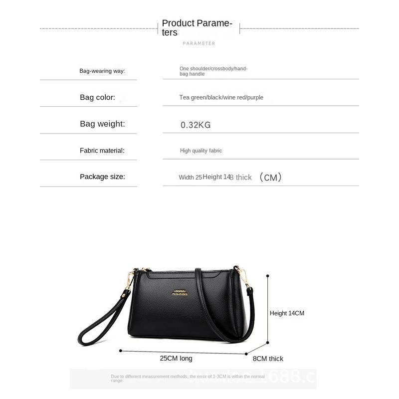 Túi Xách Da Mềm Nhiều Lớp Phong Cách Hàn Quốc 2022 6091#