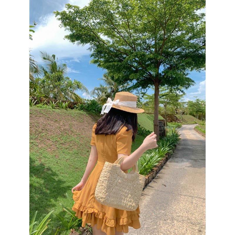 [Mã SKAMA06 giảm 8% tối đa 50K đơn 250K] Đầm Eropi cột nơ trước ngực tùng tầng xoè | BigBuy360 - bigbuy360.vn