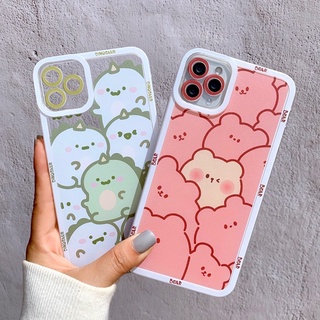 Ốp Lưng Silicon iphone/android Chống Sốc Viền Nổi Bear and Dinosaur