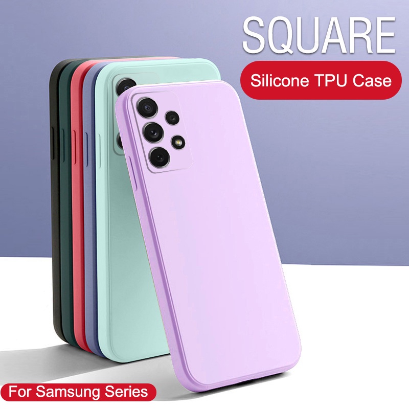 Ốp Điện Thoại TPU silicone Mềm Hình Vuông Cho Samsung Galaxy A13 A22 A23 A32 A33 A52 A53 A72 A73 S22 Plus