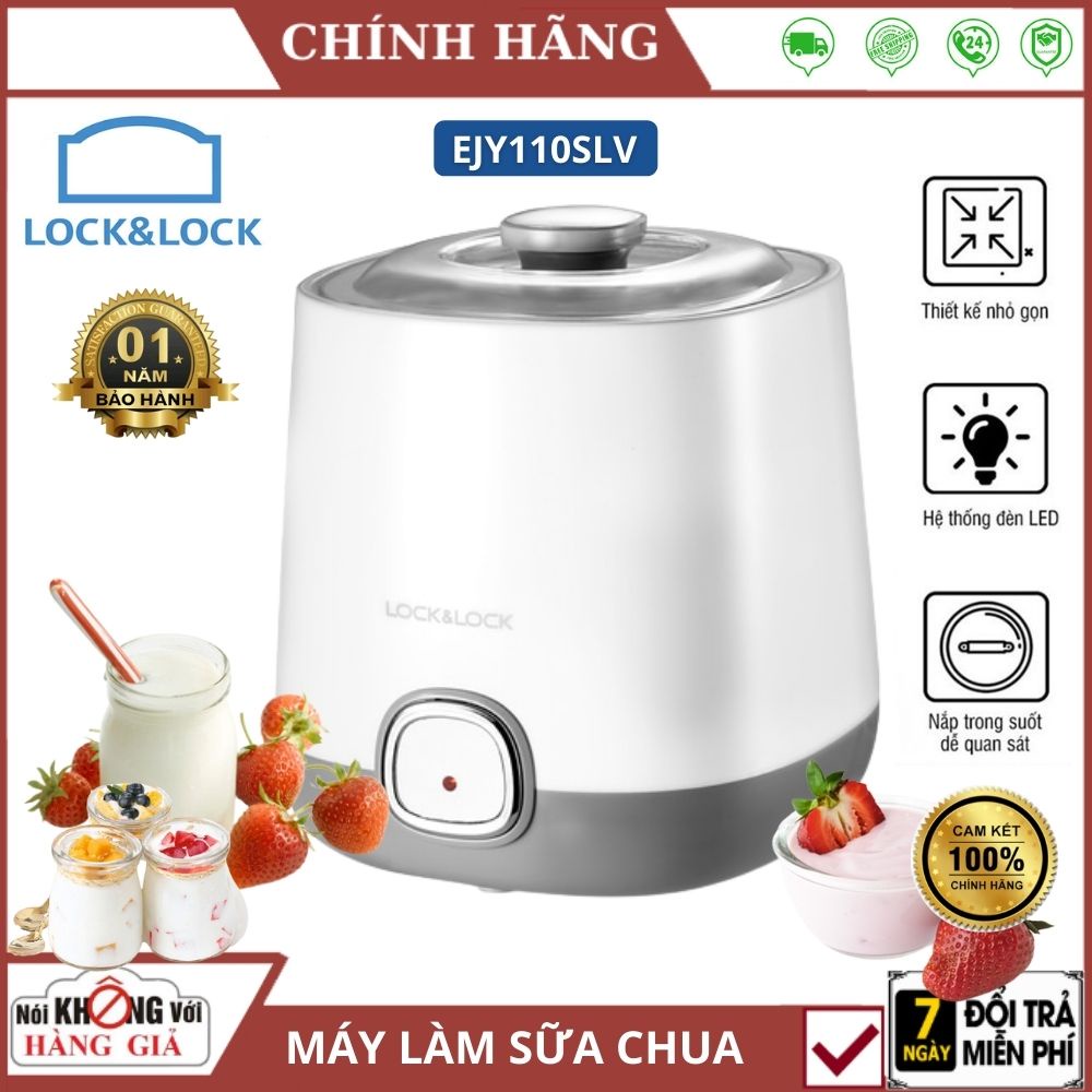 Máy làm sữa chua LocknLock 1L 20W Lên Men Tự Động Nhỏ Gọn , Ủ sữa chua siêu tiện lợi cao cấp công nghệ nhật bản