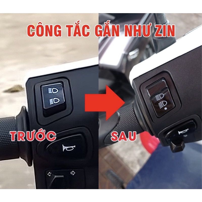 Công Tắc Tắt Đèn Có 3 Chế Độ Cho Xe Honda Wave 2021, Vision, Air Blade, Wave RSX, Future,  Lead 125 halogen