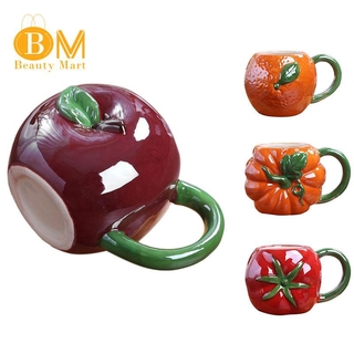 Ly uống nước có tay cầm bằng sứ hình trái cây cho trẻ em