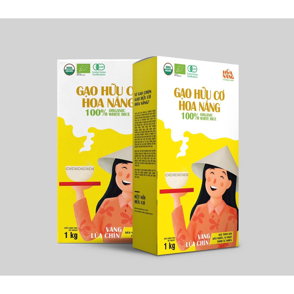 Gạo Hữu Cơ Hoa Nắng Vàng Lúa Chín 2kg - XanhSam Organic