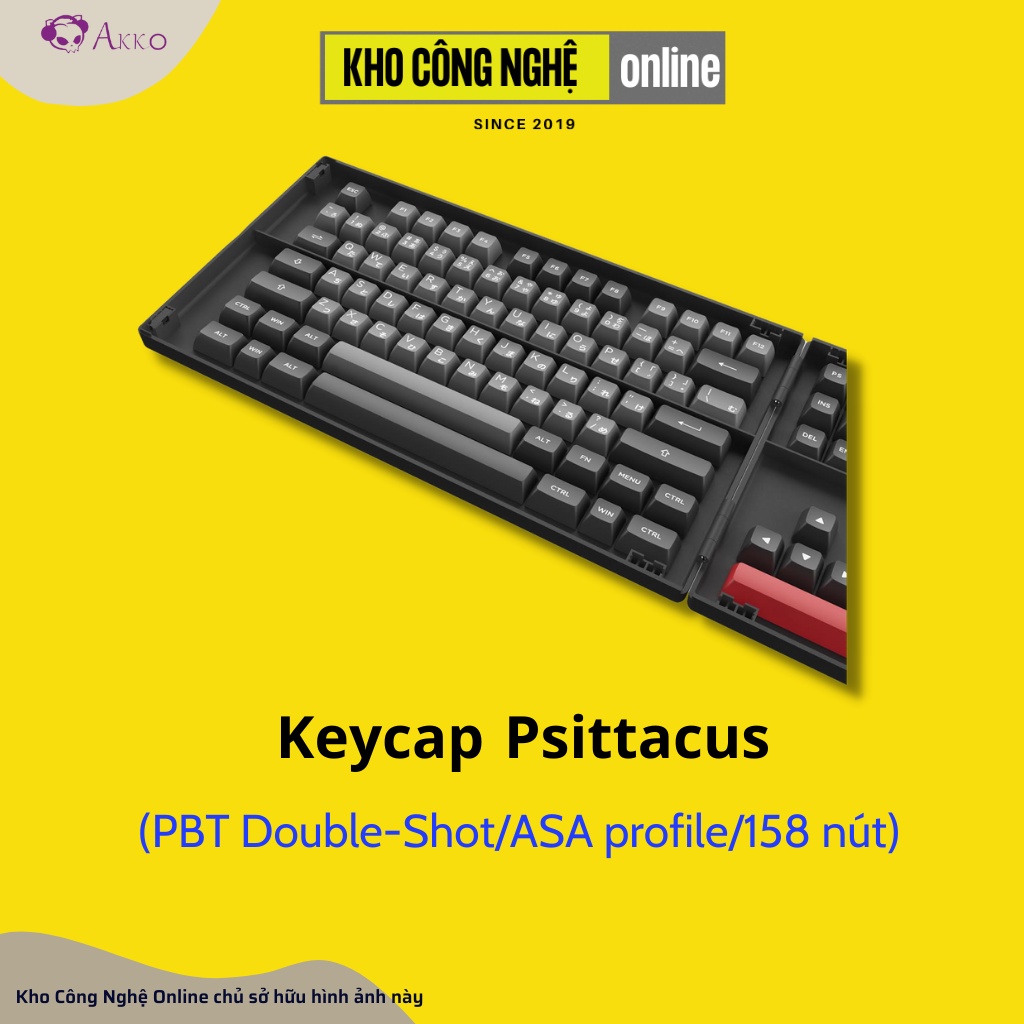 AKKO Keycap set – Psittacus (PBT Double-Shot/ASA profile/158 nút)