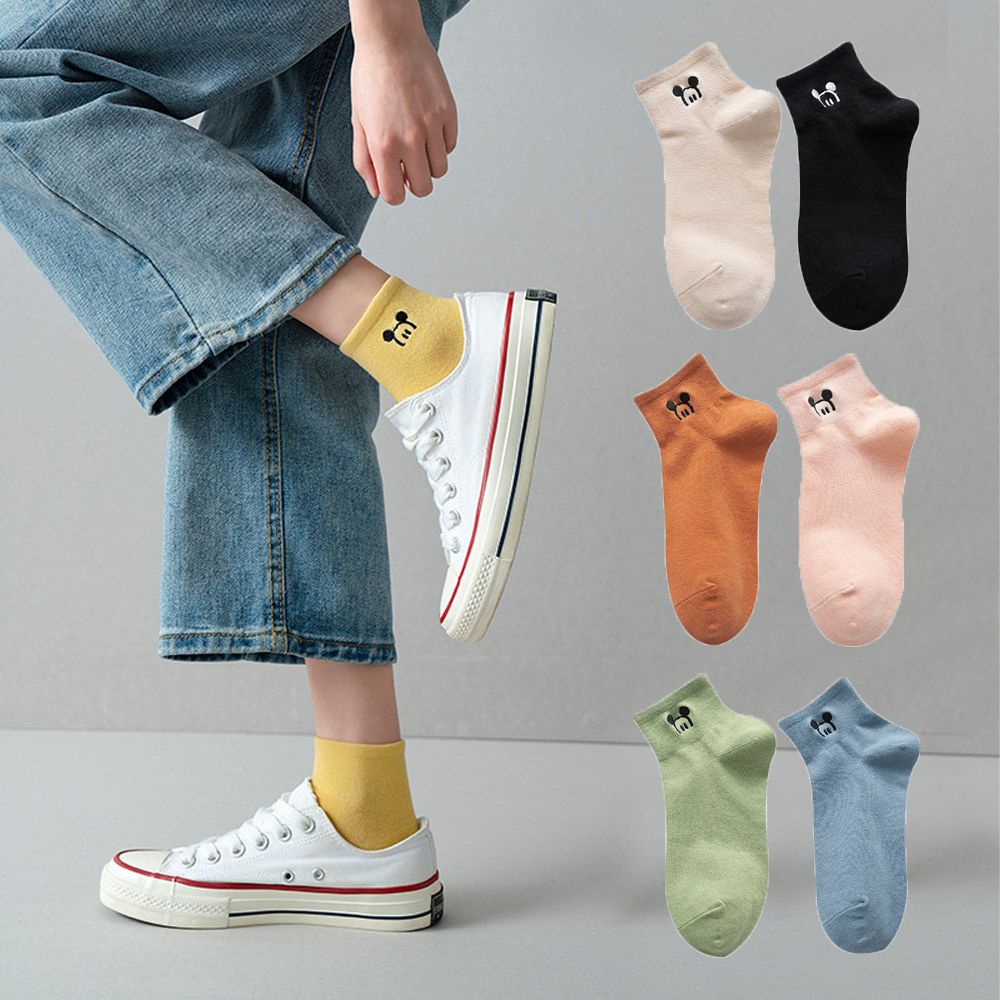 Vớ cotton cổ thấp họa tiết hoạt hình phong cách Hàn Quốc dễ thương cho nữ