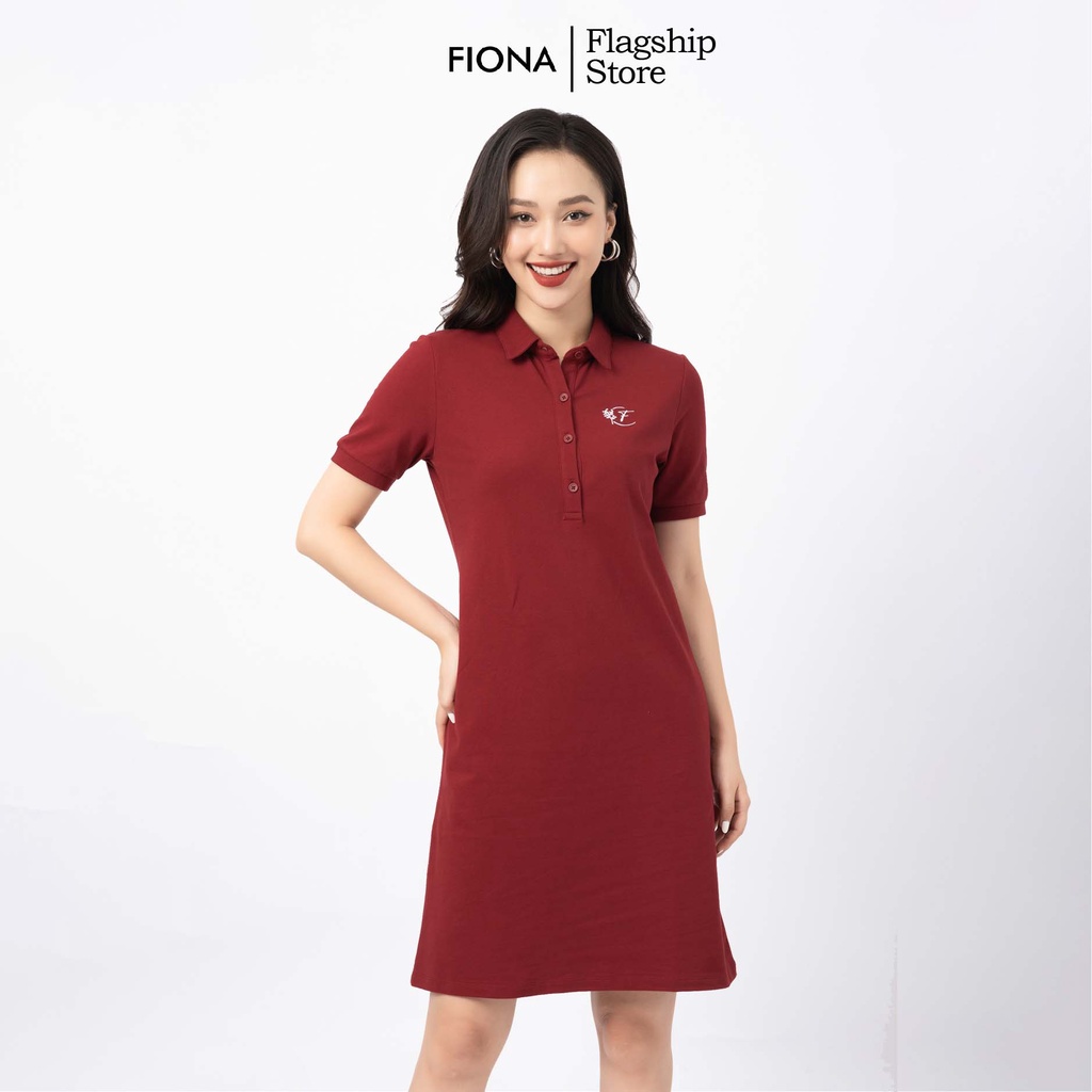 Đầm suông cổ đức FIONA váy polo suông thiết kế năng động trẻ trung phù hợp đi làm đi chơi F421214