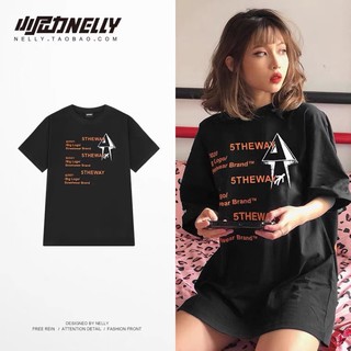 Áo thun tay lỡ Nelly dáng unisex form rộng 5THEWAY 12 50