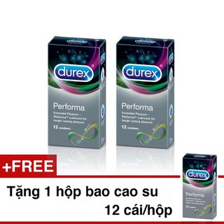 [ COMBO ] 2  Hộp Bao cao su Durex Performa Kéo Dài Thời Gian - Mua 2 tặng 1 ( Chính Hãng )