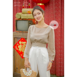 Áo kiểu croptop thắt nơ ENVY A0520
